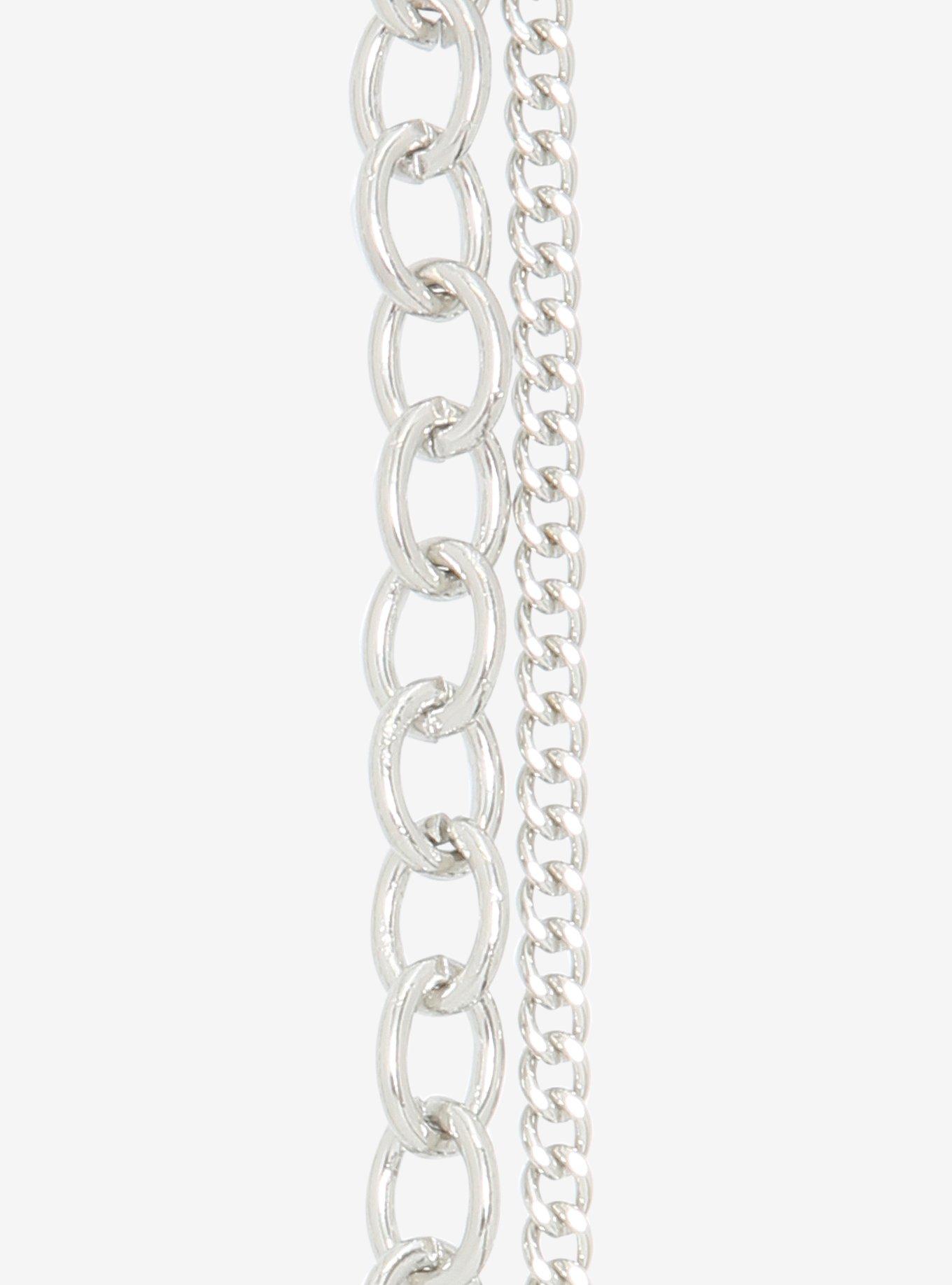 Silver 13 Inch & 15 Inch O-Ring Double Wallet Chain, , alternate
