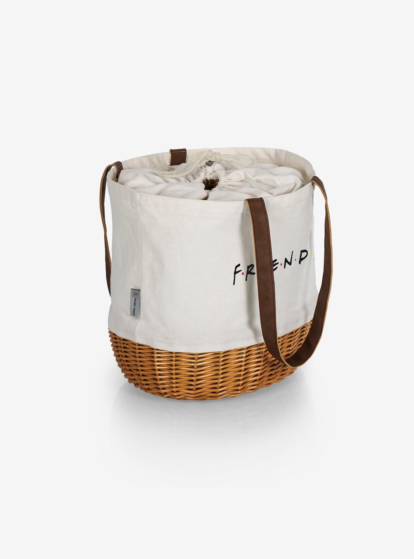 Friends Canvas Willow Basket Tote, , alternate