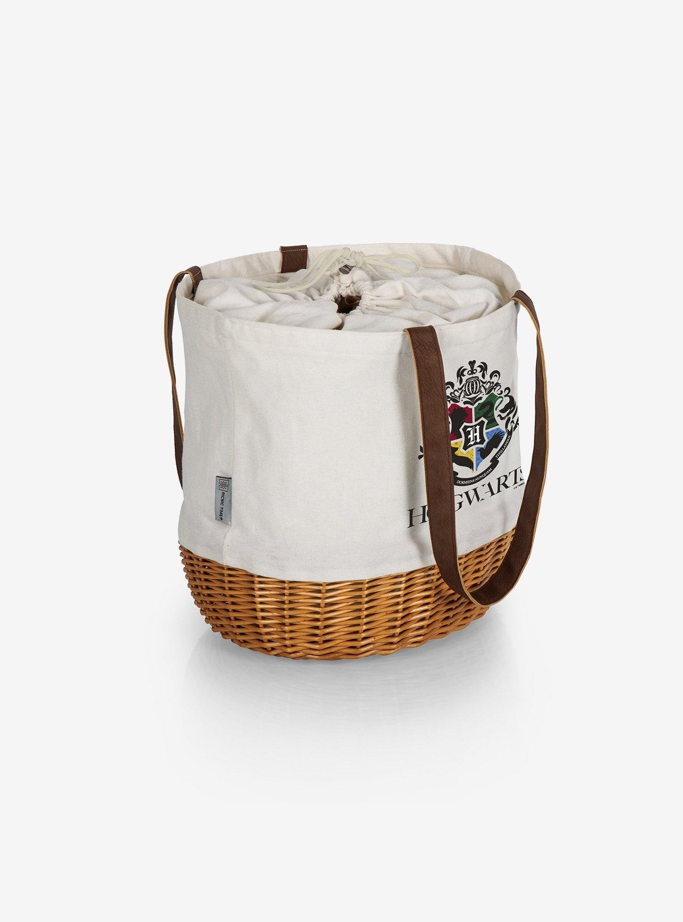 Harry Potter Hogwarts Canvas Willow Basket Tote, , alternate