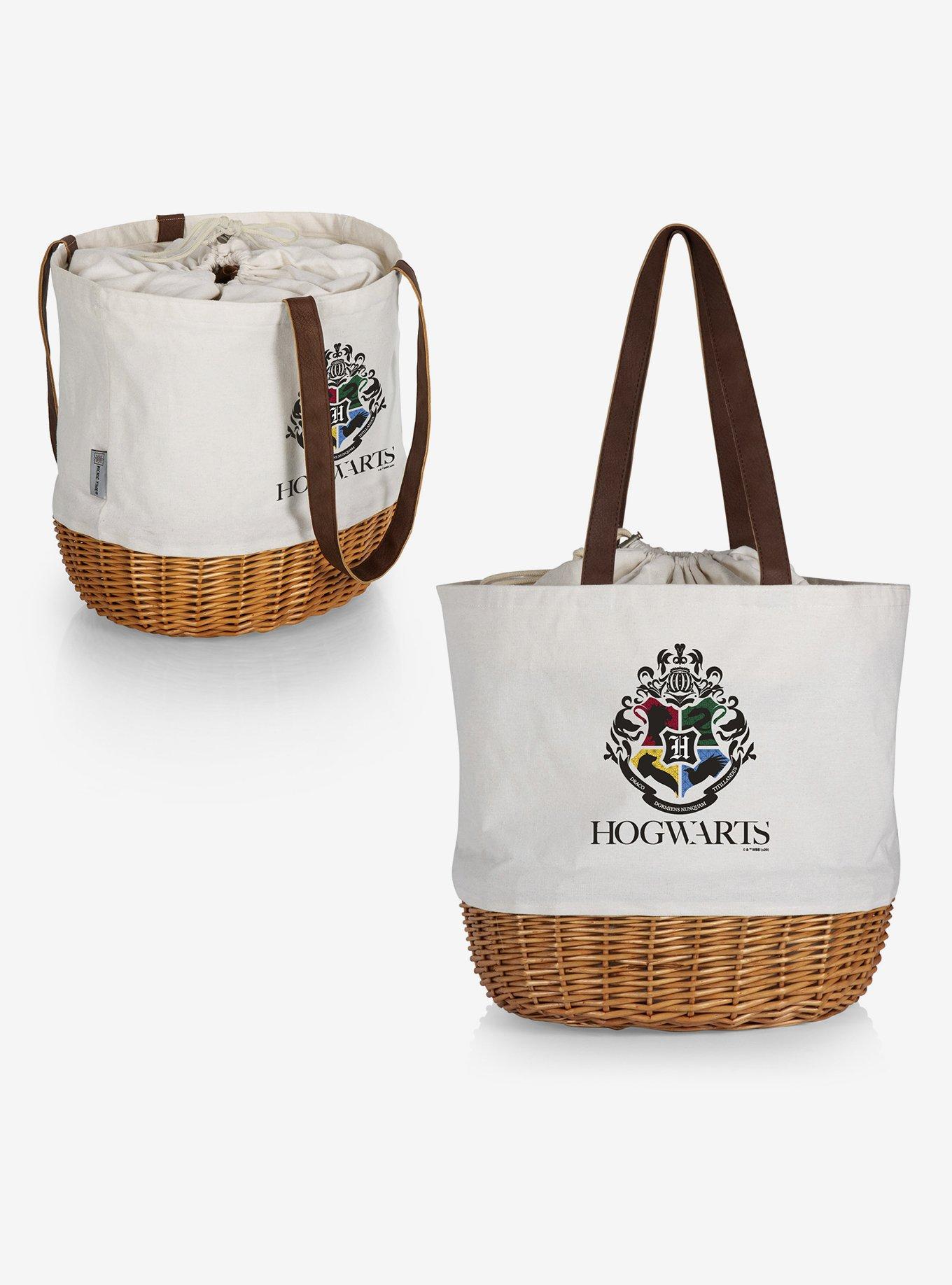 Harry Potter Hogwarts Canvas Willow Basket Tote, , alternate