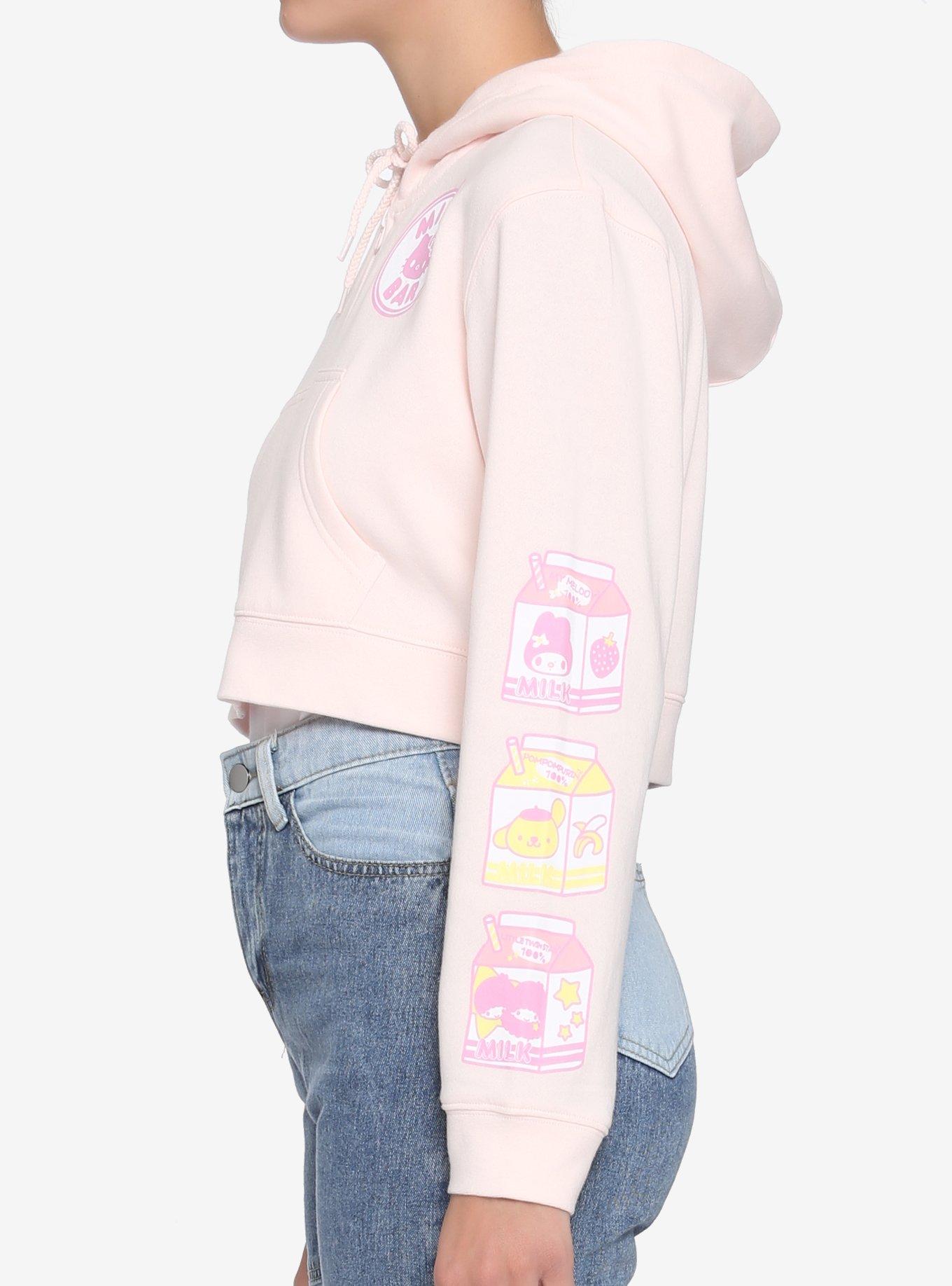 Hello Kitty Pastel Milk Bar Girls Crop Hoodie, MULTI, alternate