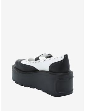 Black & White Platform Saddle Shoes, , hi-res