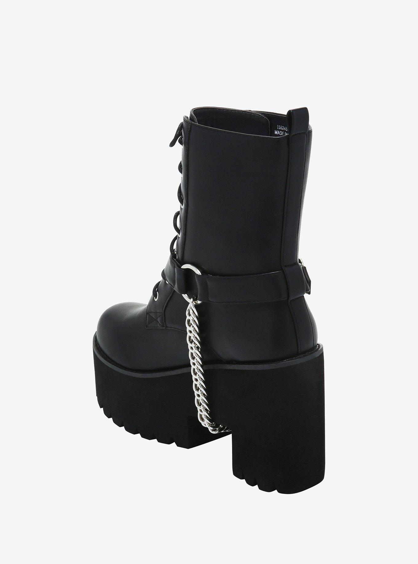 platform combat boots