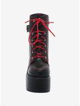 Black & Red Lace-Up Platform Boots, MULTI, alternate