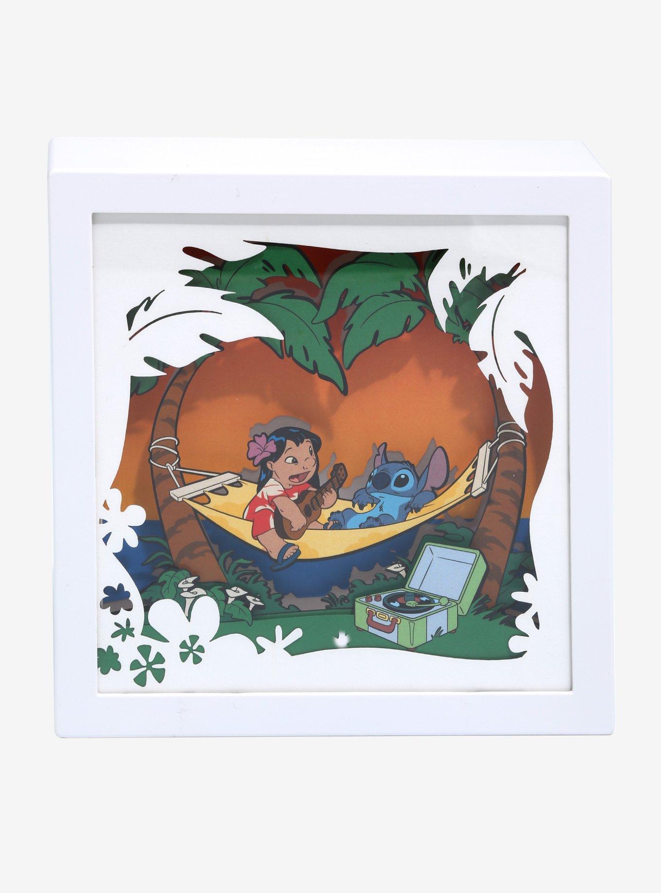 Disney Lilo & Stitch Beach Sunset Hammock Diorama Scene Light Box, , alternate