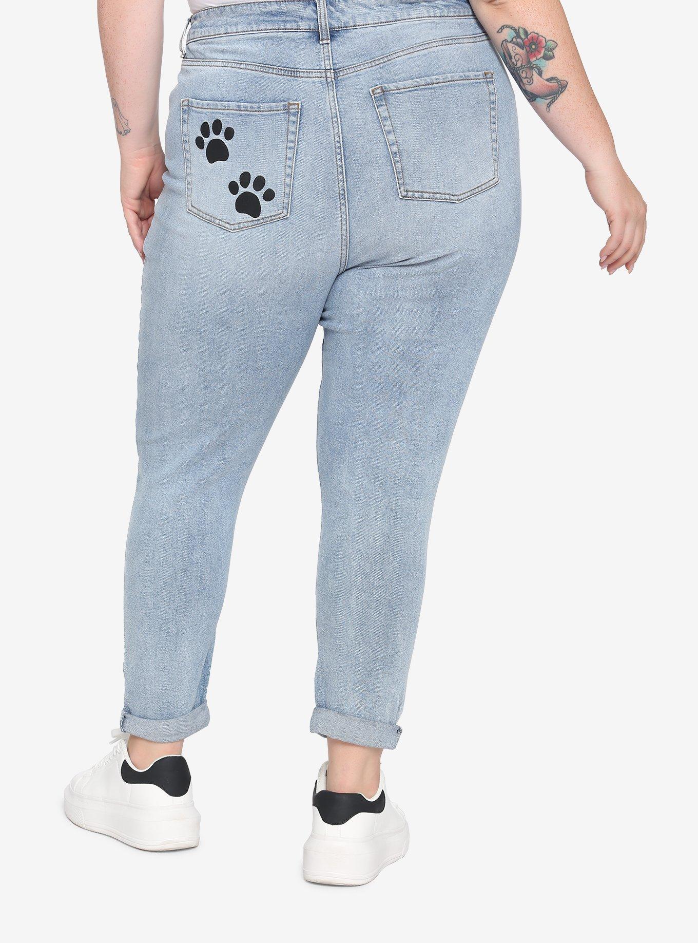 Disney 101 Dalmatians Mom Jeans Plus Size, MULTI, alternate