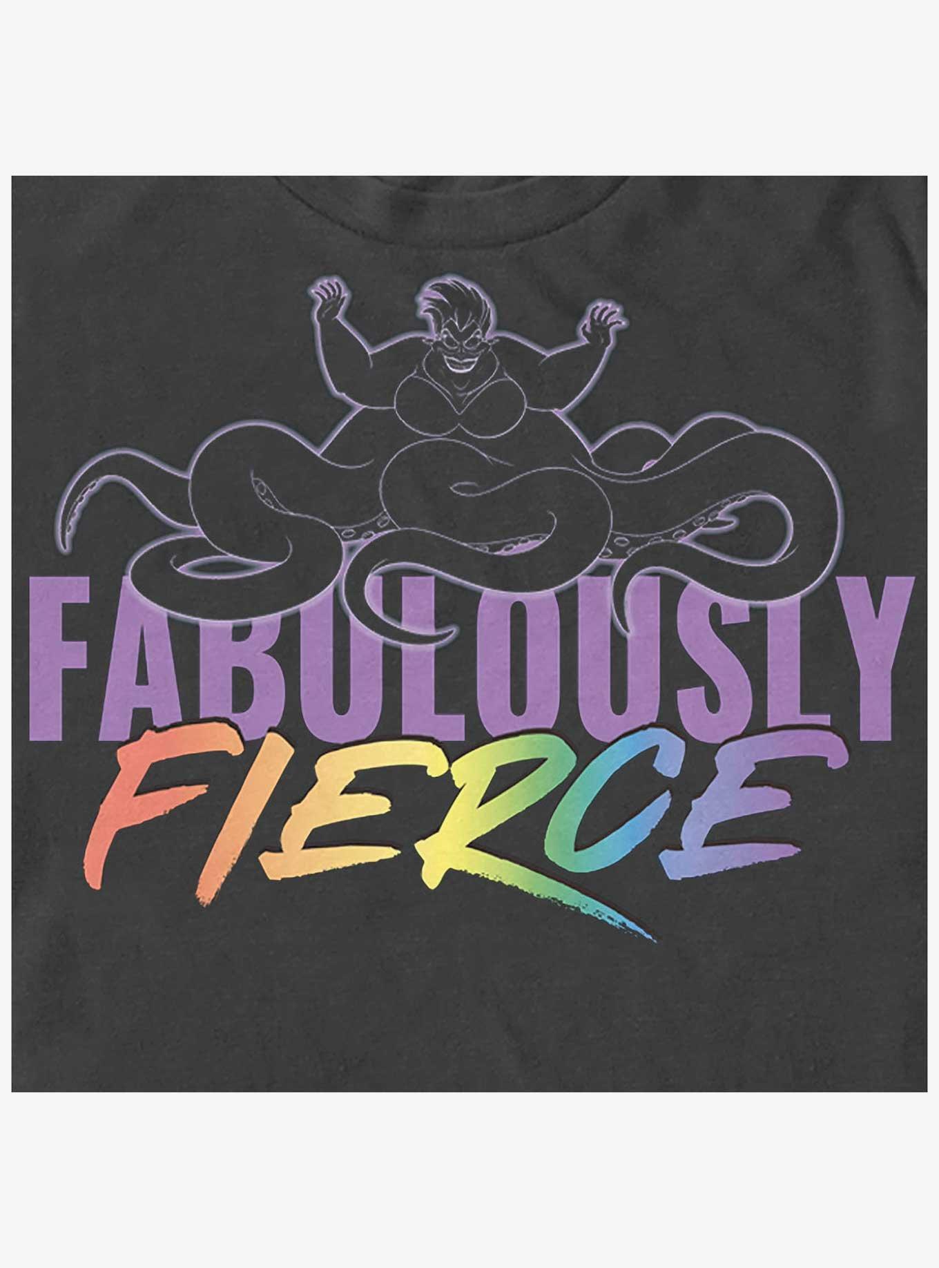 Disney The Little Mermaid Ursula Fabulously Fierce Rainbow T-Shirt, CHARCOAL, alternate