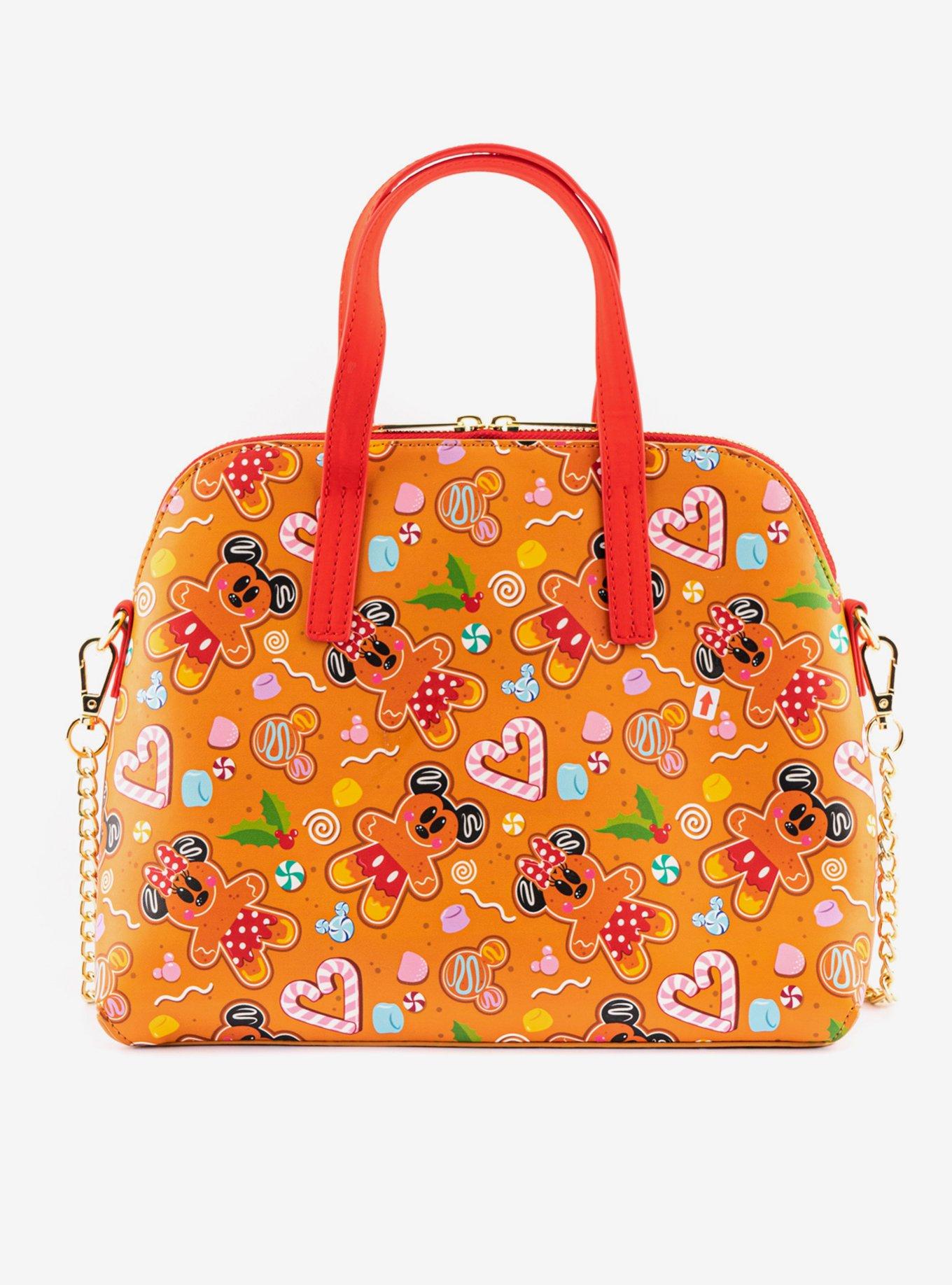 Loungefly Disney Mickey Mouse & Minnie Mouse Gingerbread Satchel Bag, , alternate