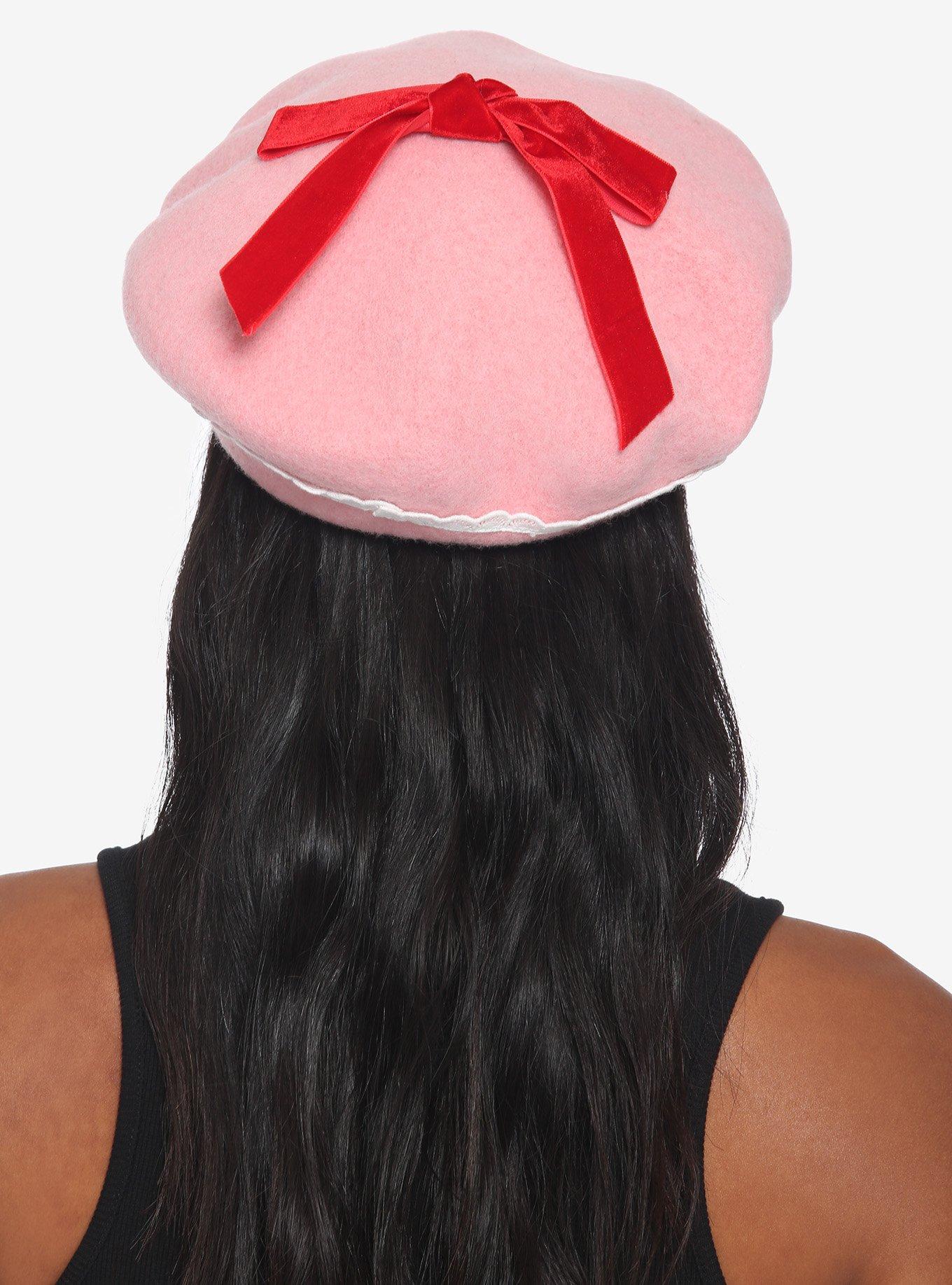 Pink Strawberry Beret, , alternate