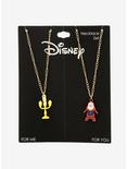 Disney Beauty and the Beast Lumiere & Cogsworth Bestie Necklace Set - BoxLunch Exclusive, , alternate