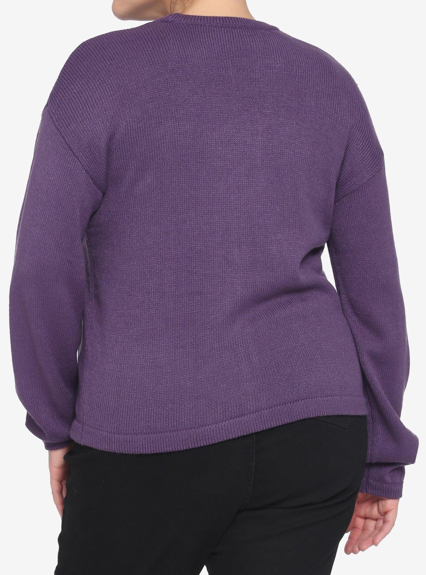 Studio Ghibli Kiki's Delivery Service Purple Embroidered Skimmer Cardigan Plus Size, MULTI, alternate