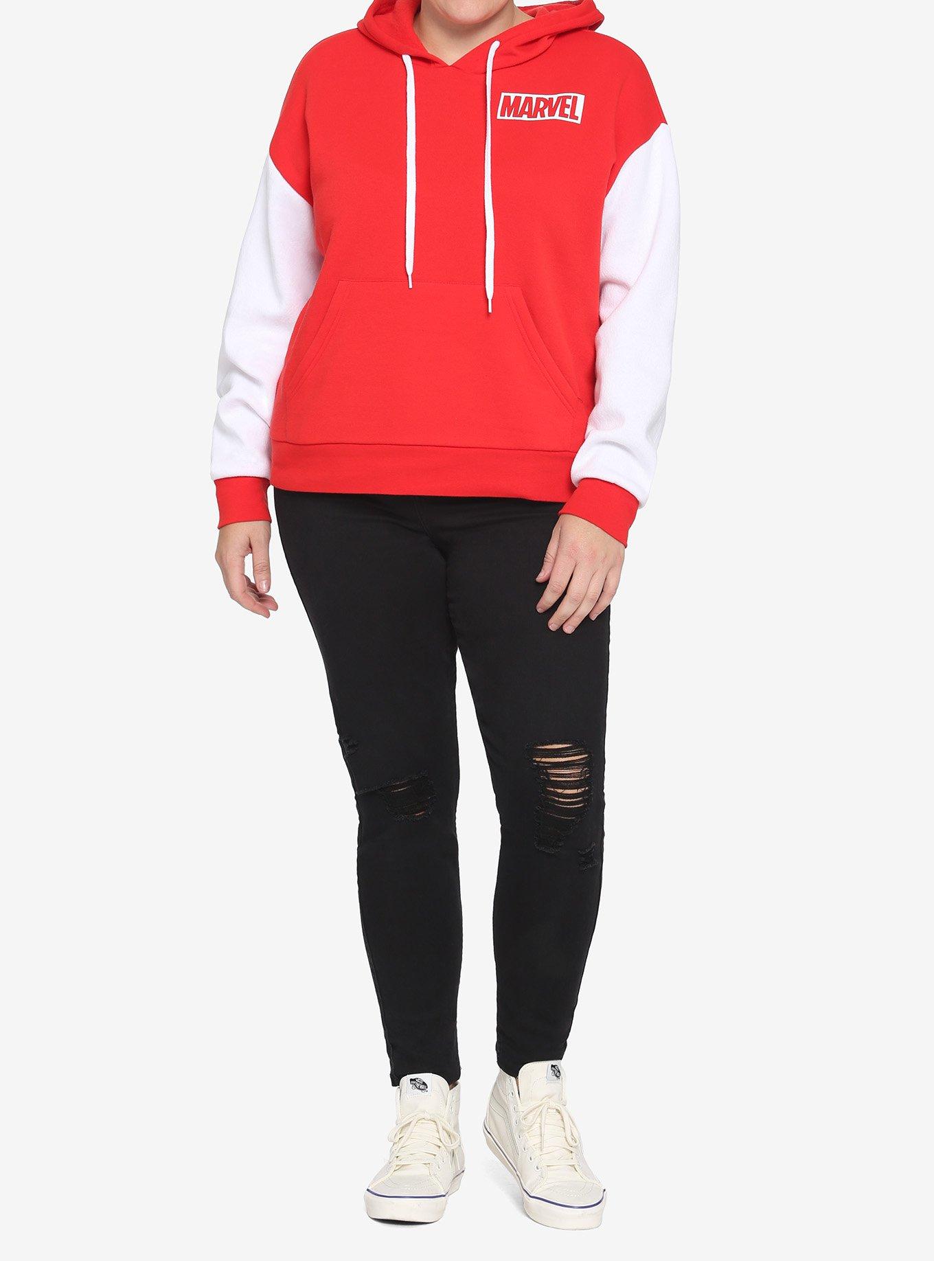 Her Universe Marvel Color-Block Hoodie Plus Size, MULTI, alternate