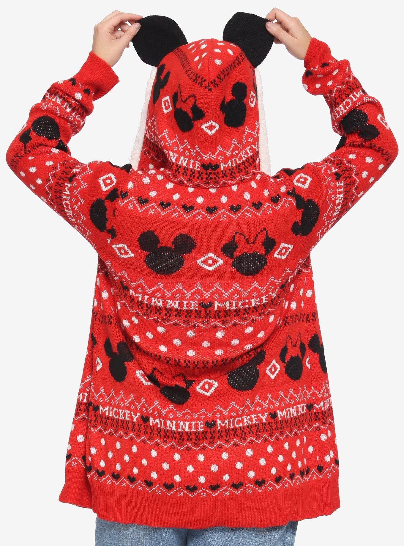 Disney Mickey Mouse & Minnie Mouse Sherpa Open Cardigan Plus Size, MULTI, alternate