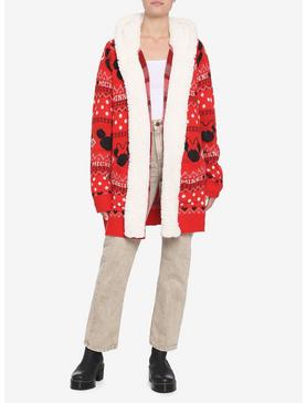 Disney Mickey Mouse & Minnie Mouse Sherpa Open Cardigan, , hi-res