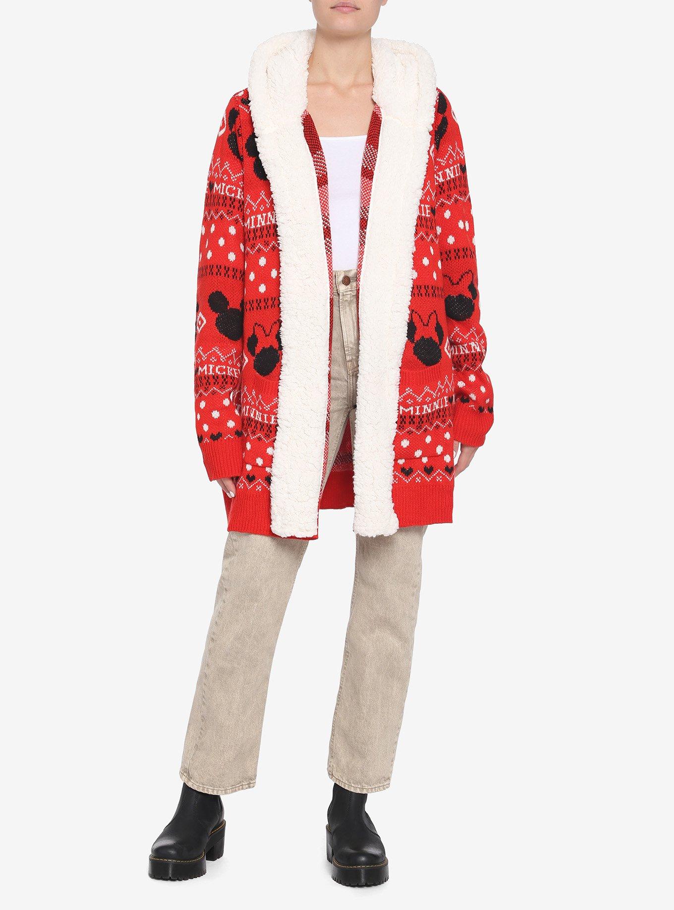Disney Mickey Mouse & Minnie Mouse Sherpa Open Cardigan, MULTI, alternate