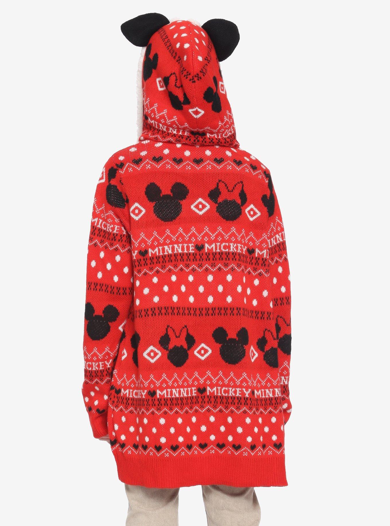 Disney Mickey Mouse & Minnie Mouse Sherpa Open Cardigan, MULTI, alternate