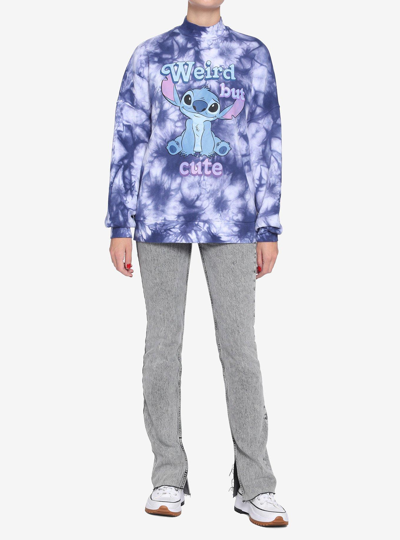 Disney Lilo & Stitch Weird But Cute Wash Mock Neck Sweatshirt, MULTI, alternate