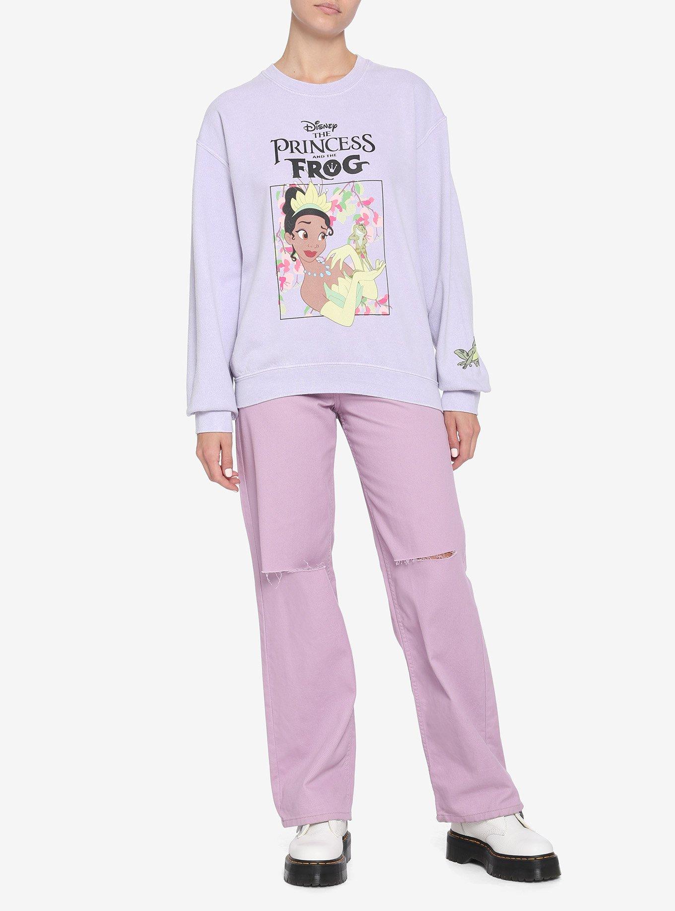 Disney The Princess And The Frog Lavender Girls Sweatshirt, MULTI, alternate