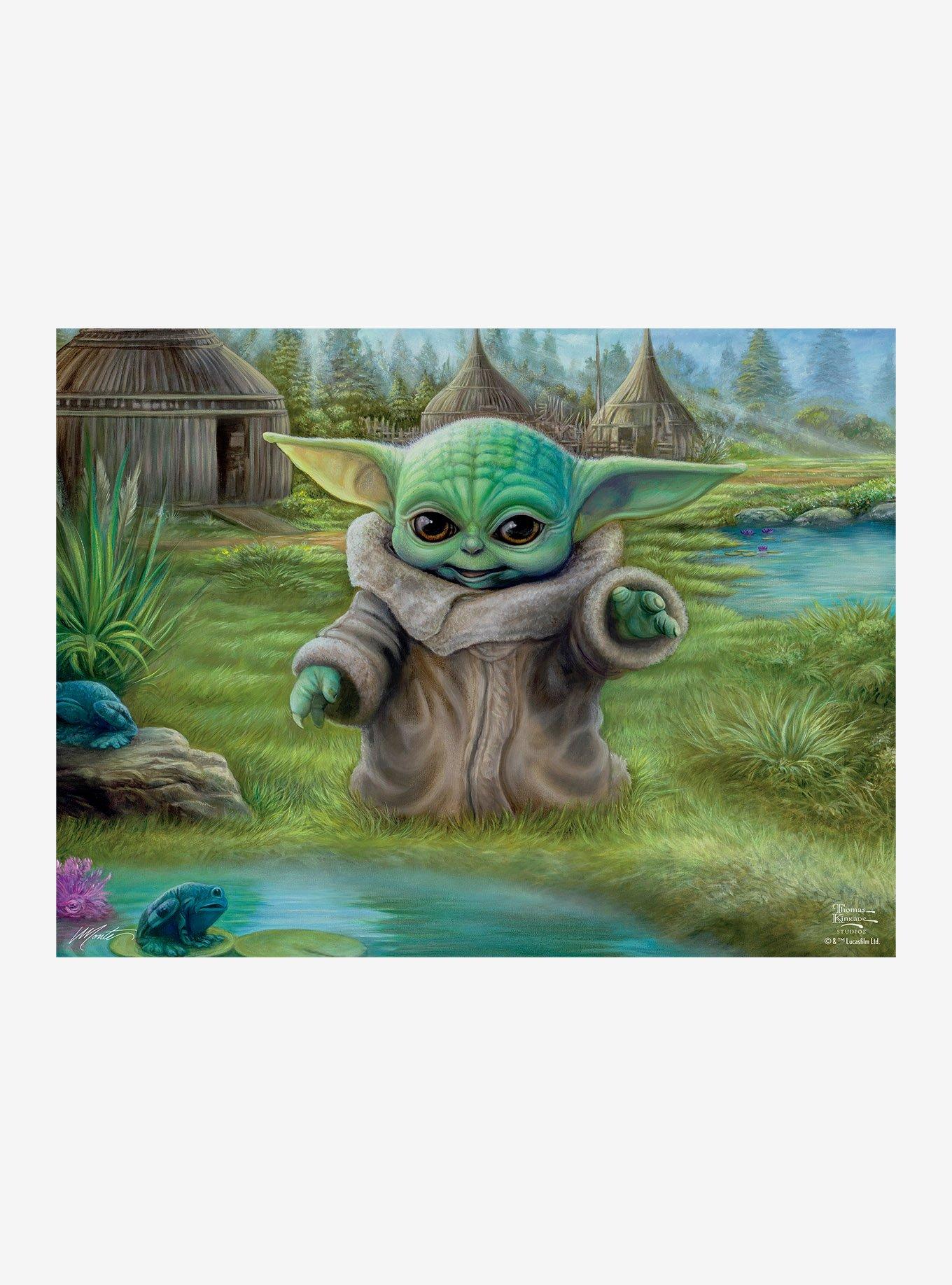 Thomas Kinkade Star Wars The Mandalorian The Child  at Play 550-Piece Puzzle, , alternate