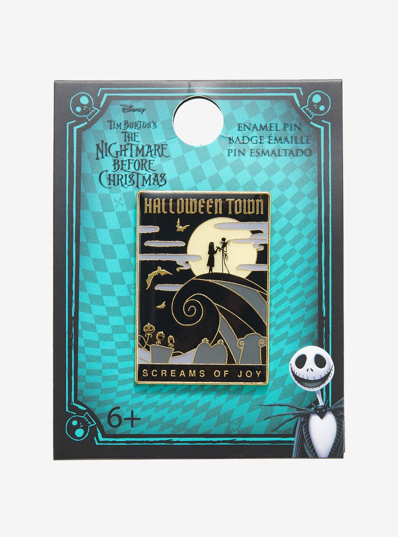 Disney The Nightmare Before Christmas Halloween Town Tourism Enamel Pin - BoxLunch Exclusive, , alternate