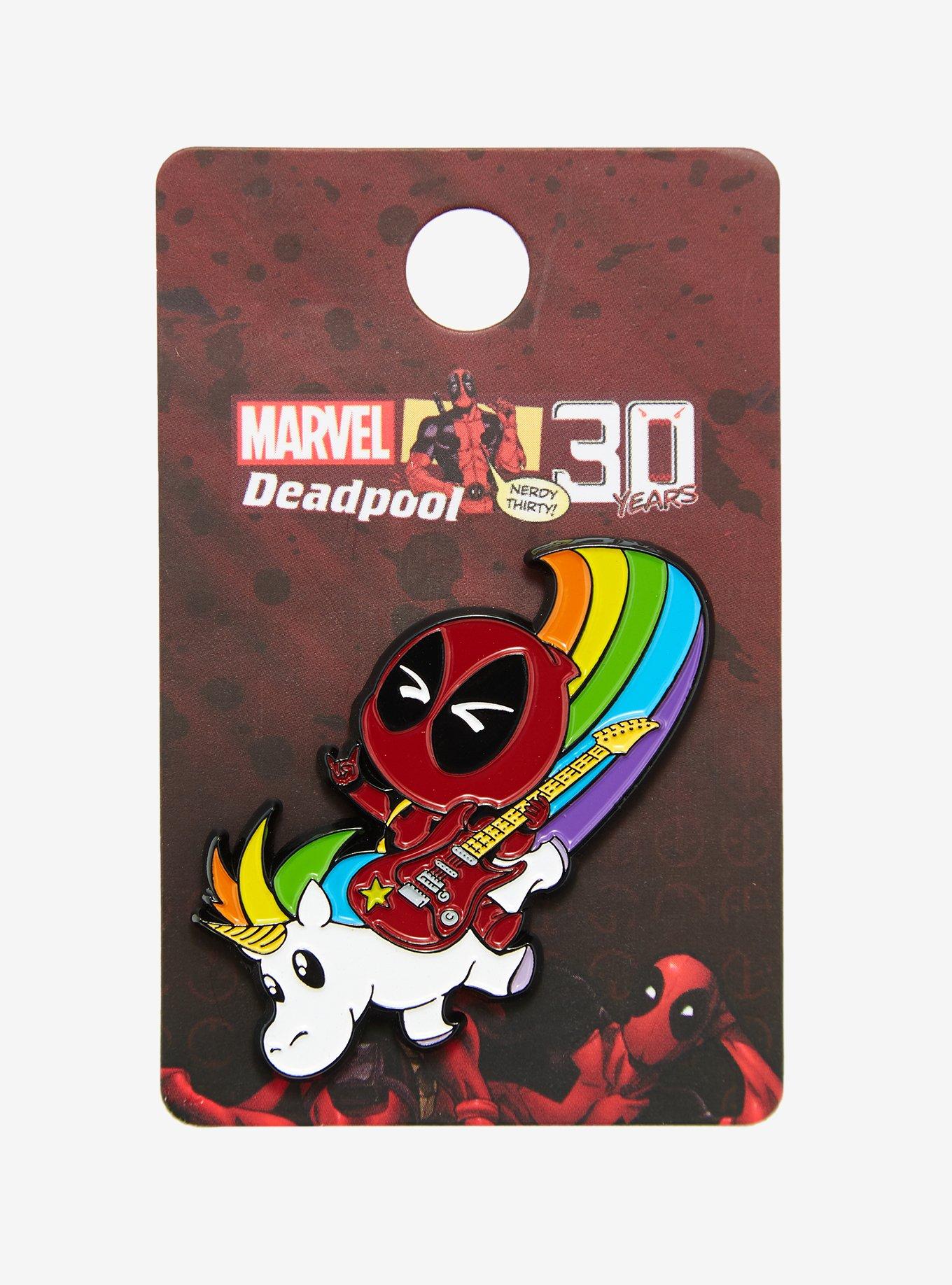 Marvel Deadpool Rainbow Unicorn Enamel Pin - BoxLunch Exclusive, , alternate