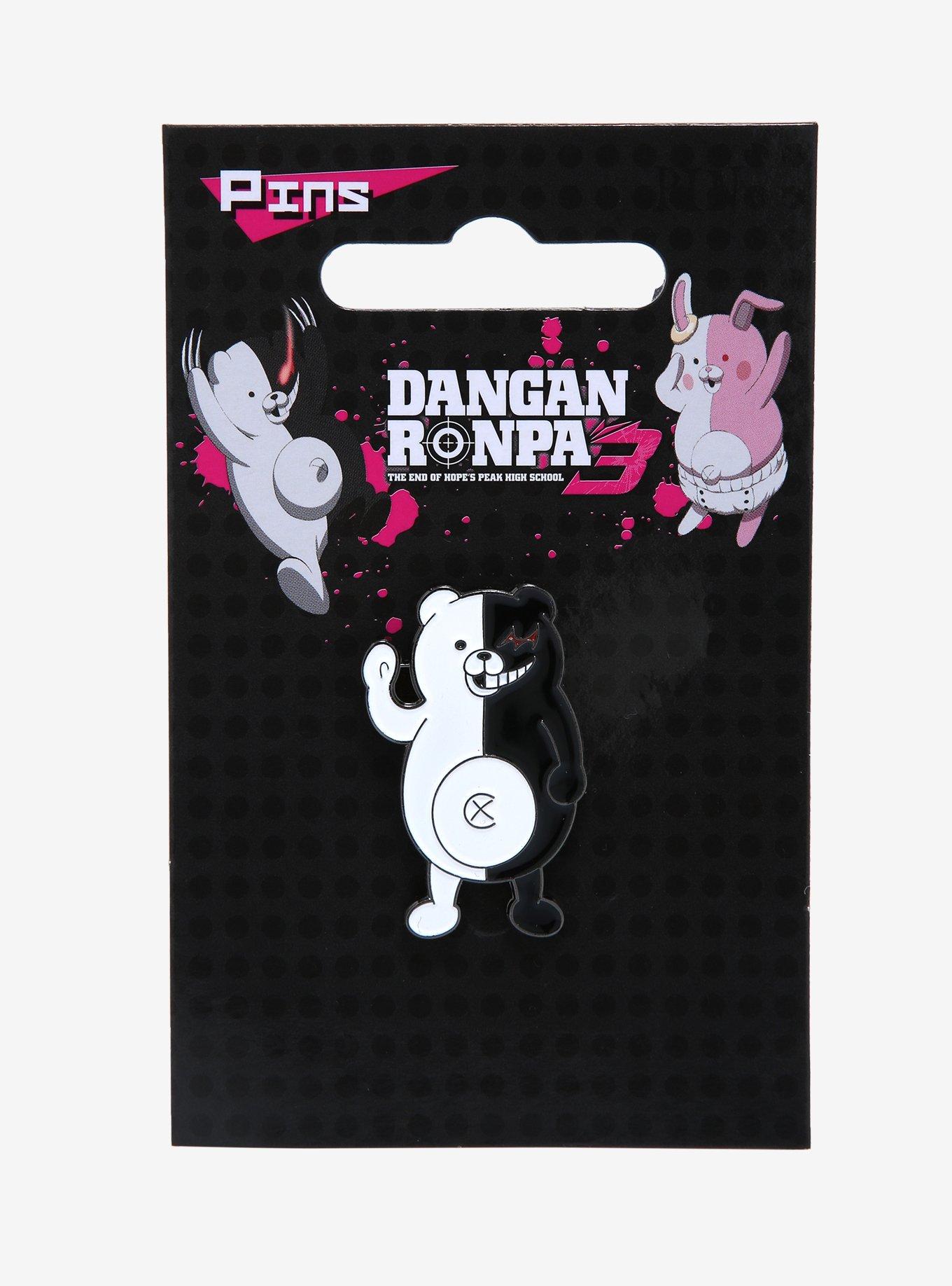 Danganronpa Monokuma Waving Enamel Pin, , alternate
