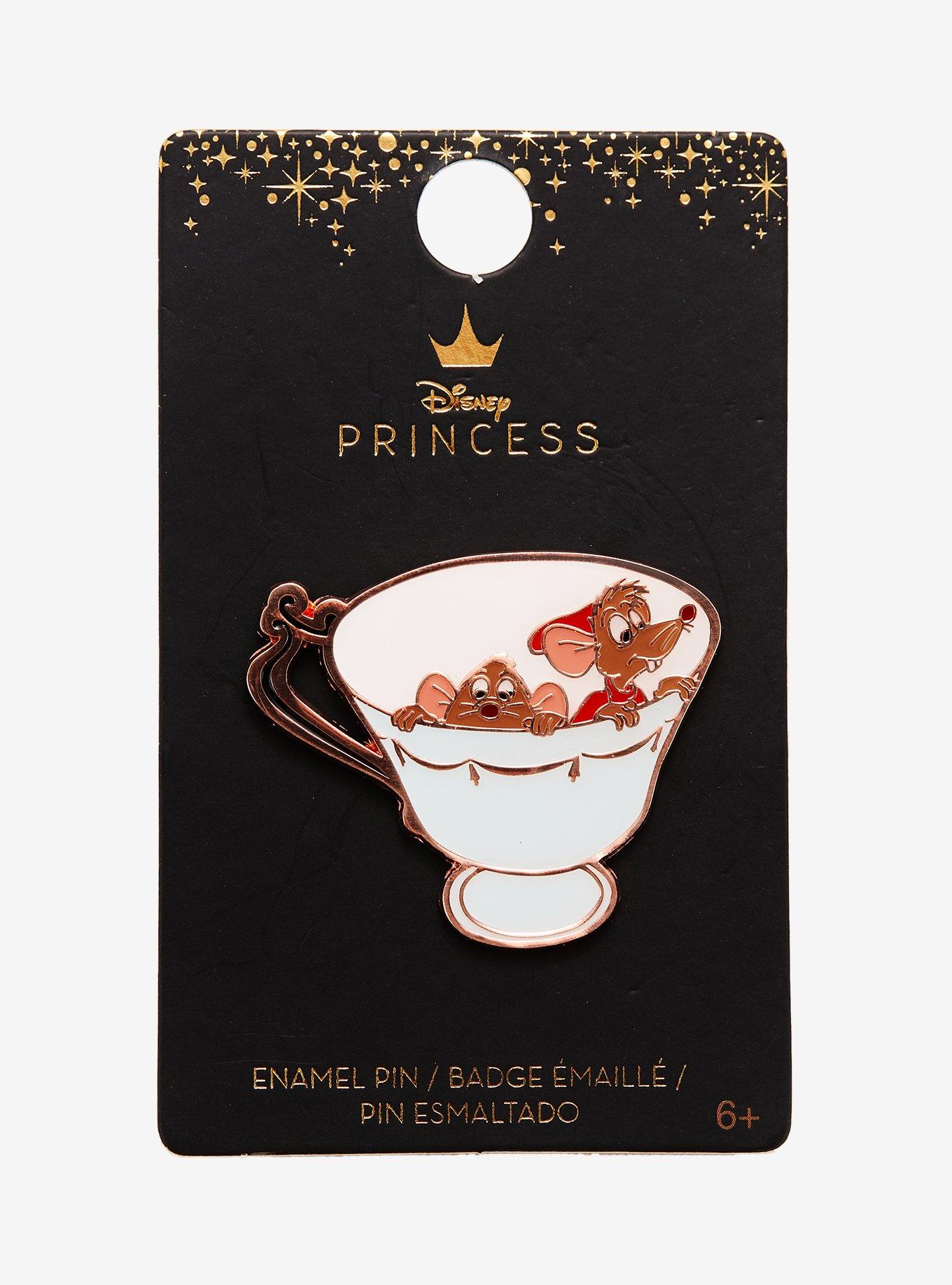 Loungefly Disney Cinderella Jaq & Gus Teacup Enamel Pin - BoxLunch Exclusive, , alternate