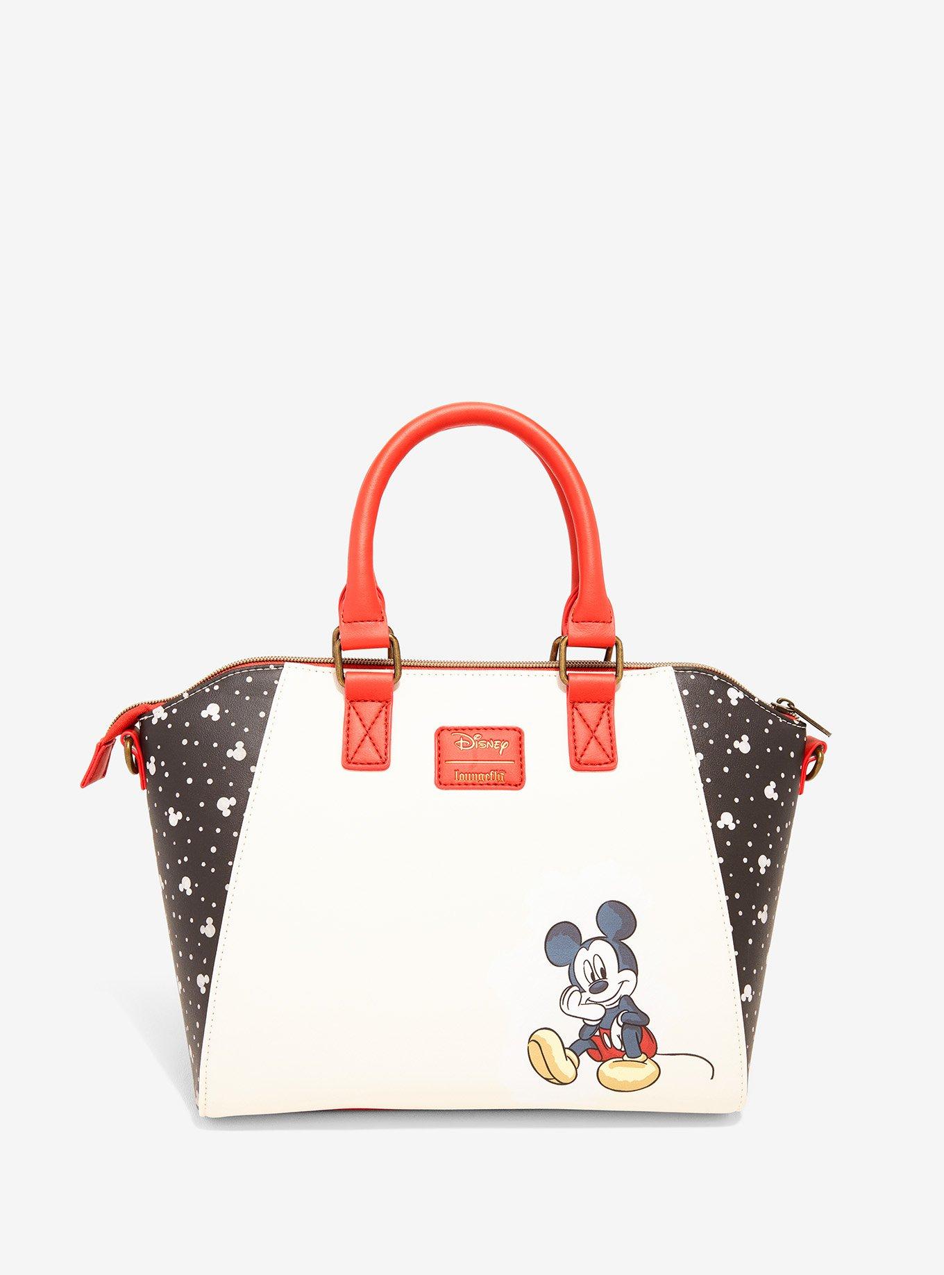 Loungefly Disney Shy Mickey Mouse Satchel Bag, , alternate