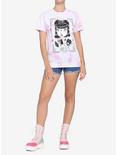 Spells Pink Tie-Dye Boyfriend Fit Girls T-Shirt By Lolle, MULTI, alternate