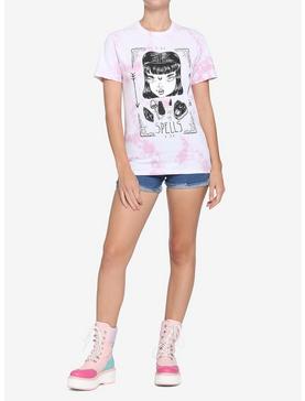 Spells Pink Tie-Dye Boyfriend Fit Girls T-Shirt By Lolle, , hi-res
