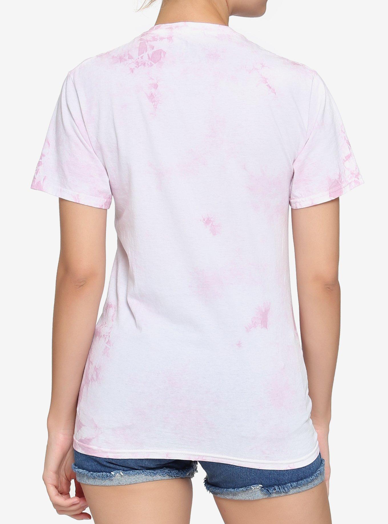 Spells Pink Tie-Dye Boyfriend Fit Girls T-Shirt By Lolle
