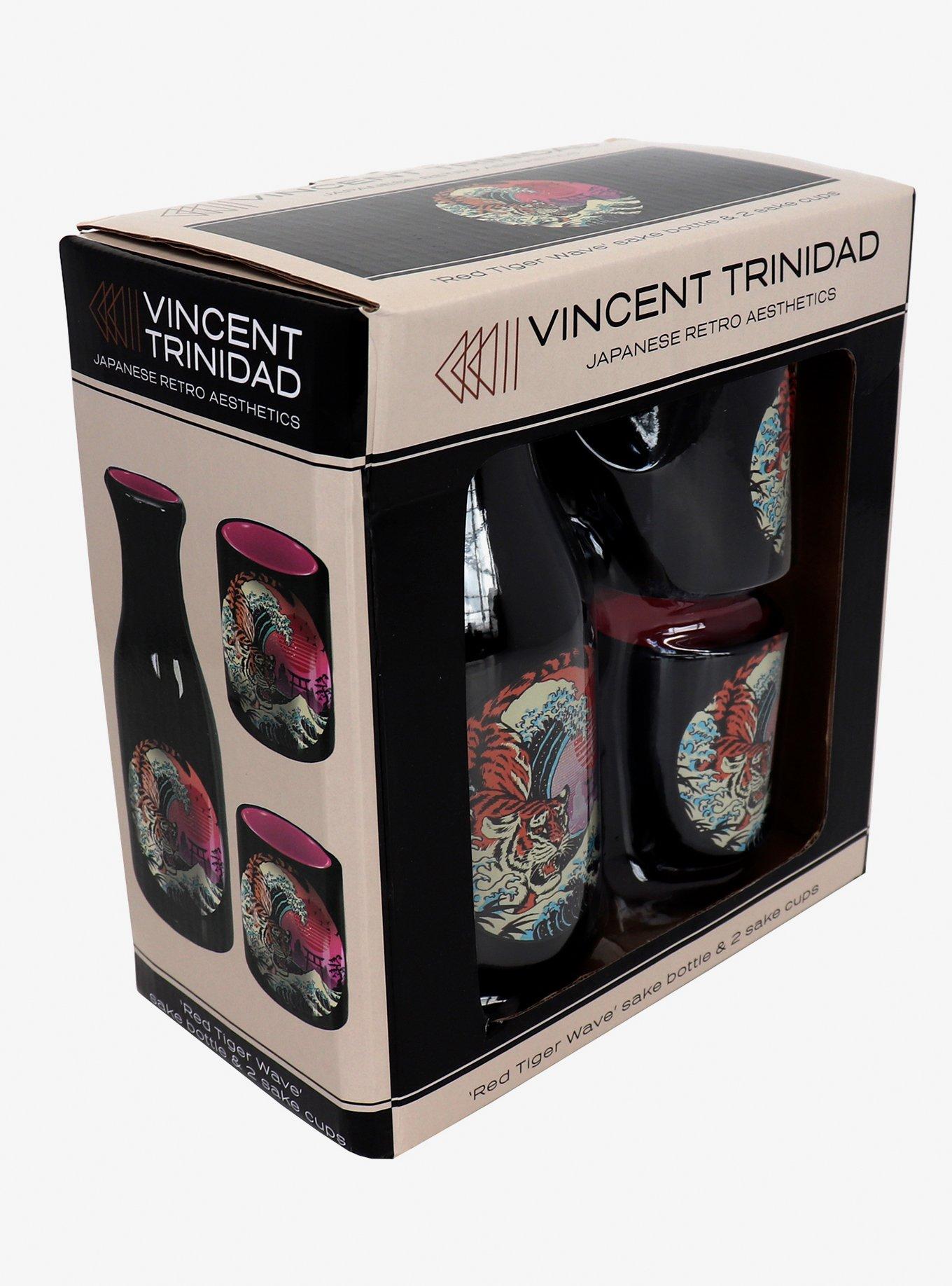 Tiger Great Wave Sake Set By Vincent Trinidad, , alternate