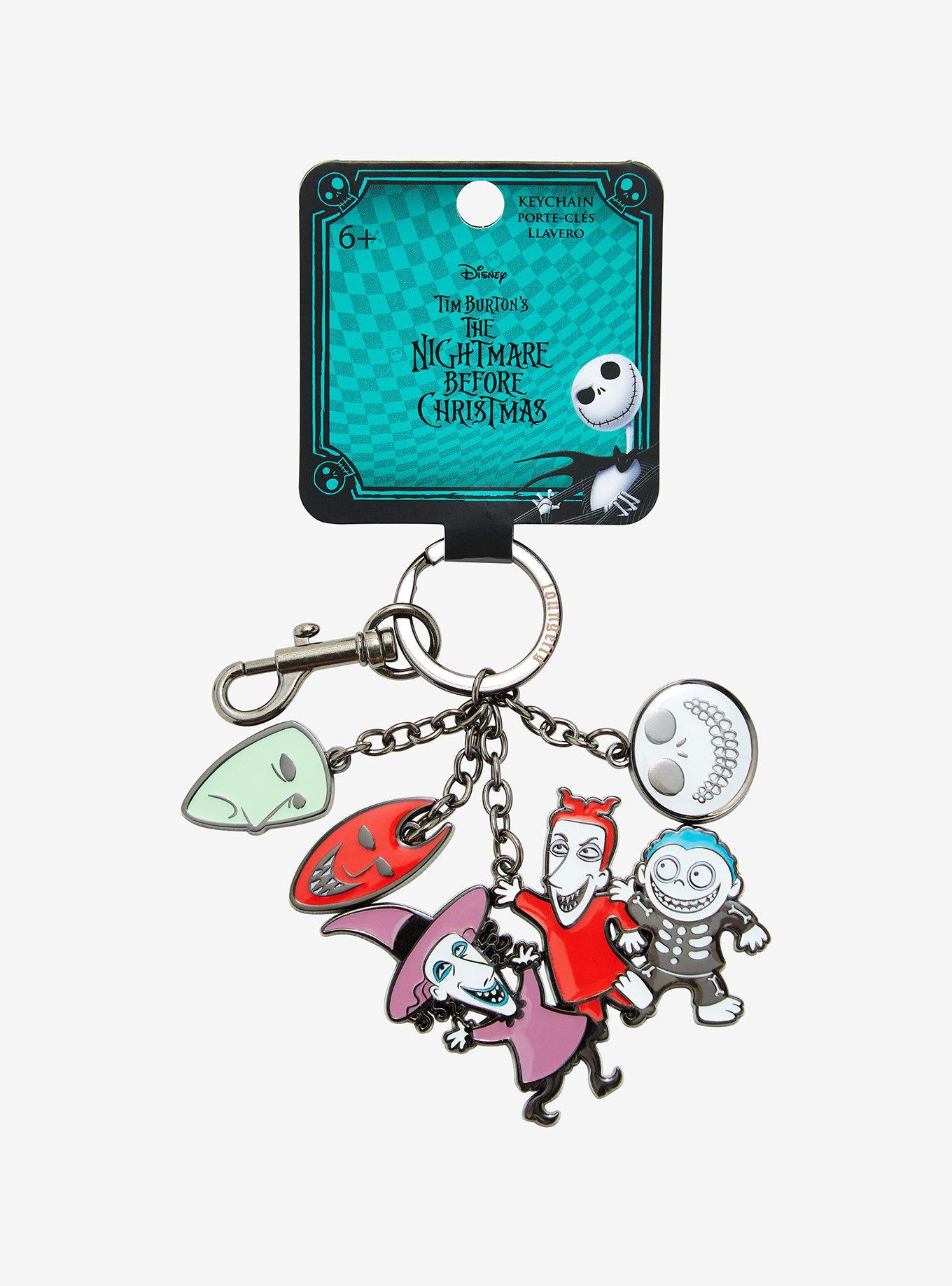 Loungefly Disney The Nightmare Before Christmas Lock, Shock, & Barrel Charm Keychain - BoxLunch Exclusive, , alternate