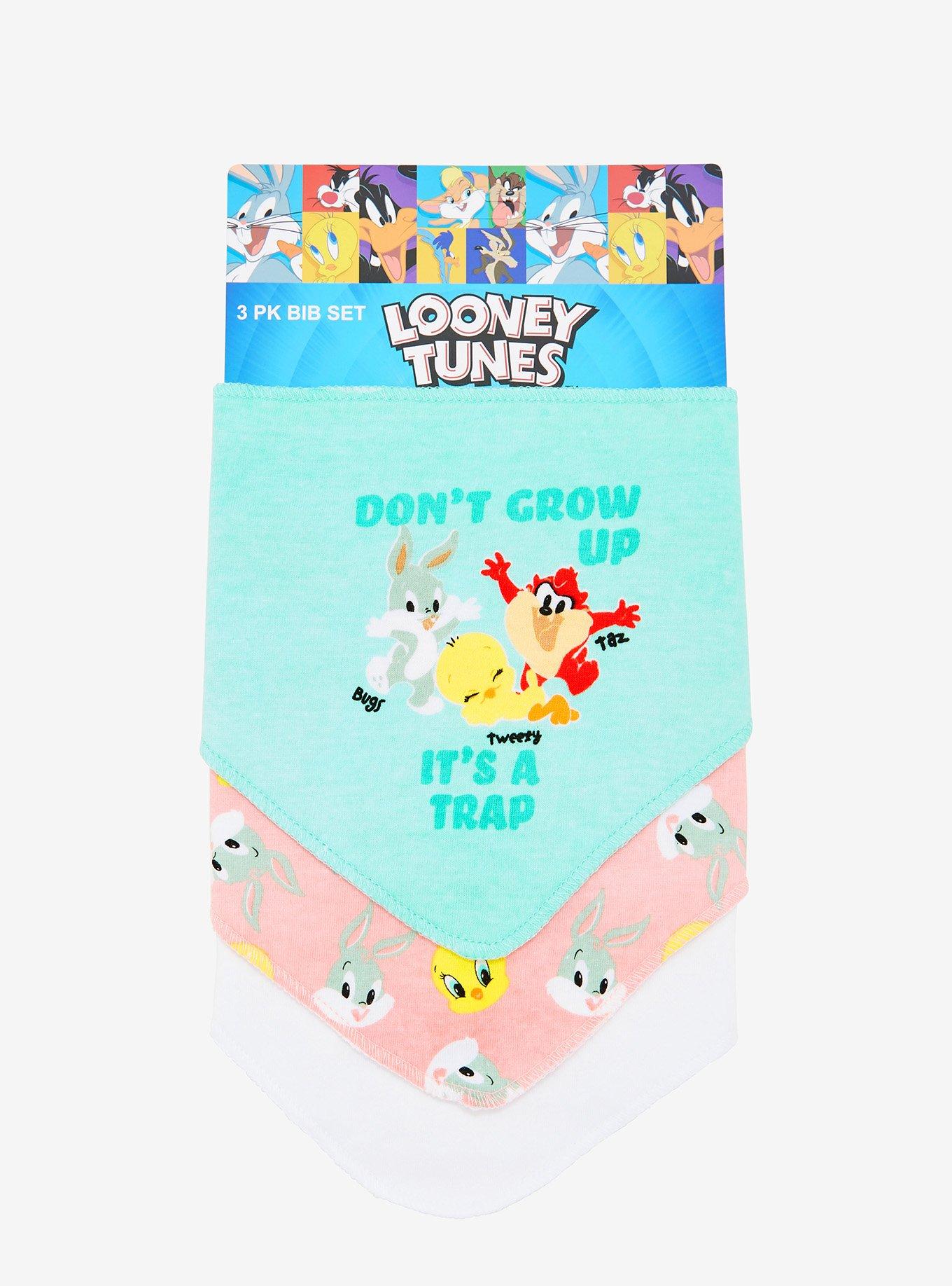 Baby Looney Tunes Here Comes Trouble Infant Bib Set - BoxLunch Exclusive, , alternate