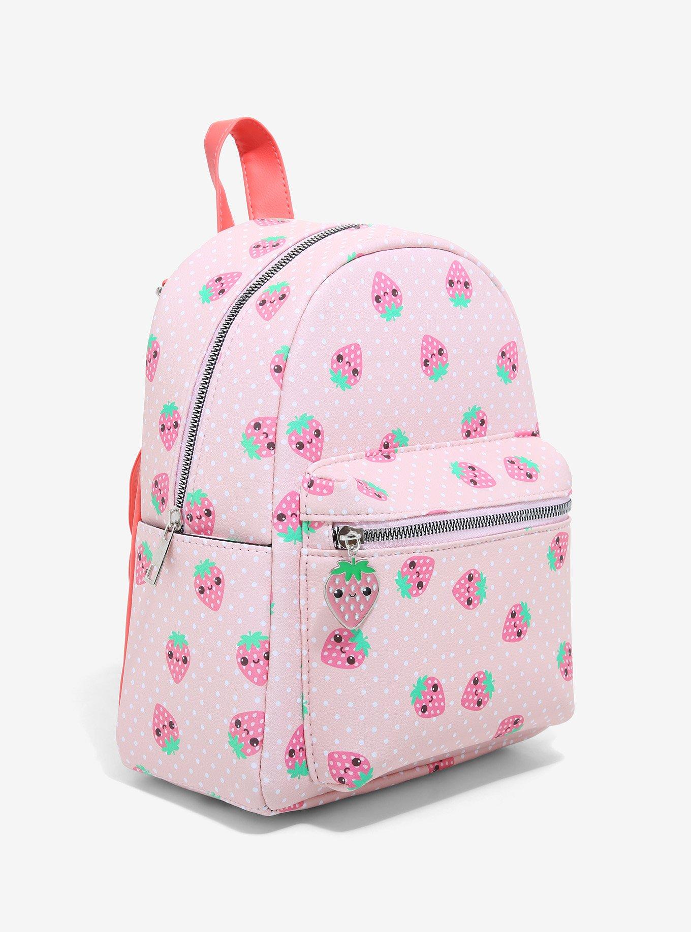 Kawaii Strawberry Mini Backpack, , alternate