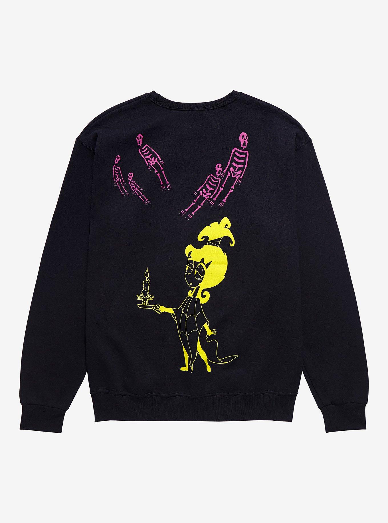 Beetlejuice Tonal Character Portrait Crewneck - BoxLunch Exclusive, BLACK, alternate