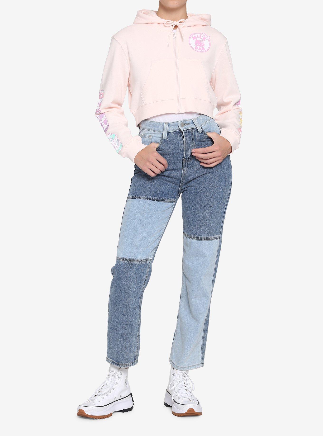 Hello Kitty Pastel Milk Bar Crop Hoodie, MULTI, alternate