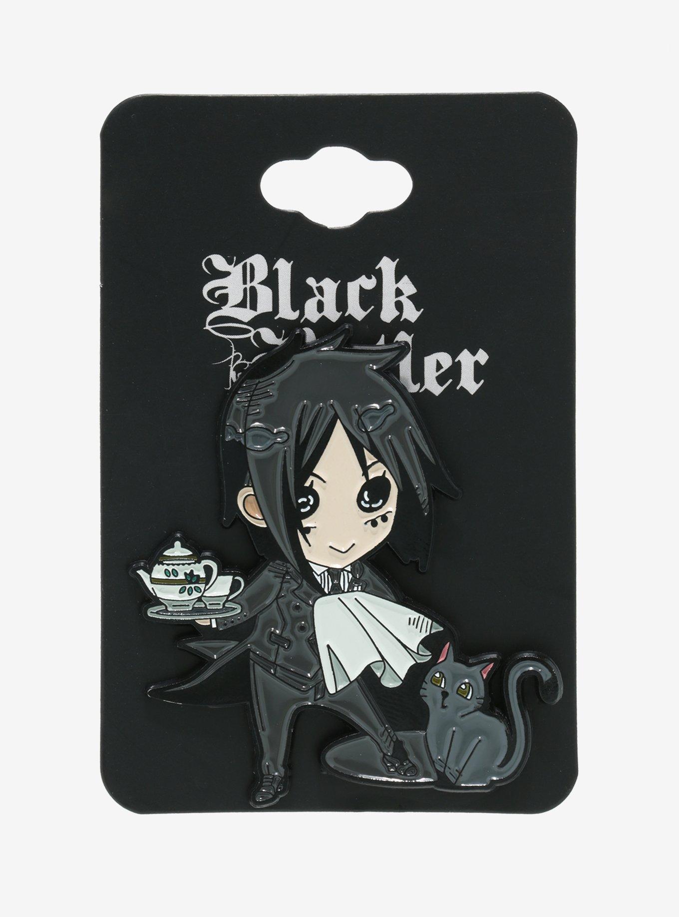 Black Butler Sebastian Chibi Enamel Pin, , alternate