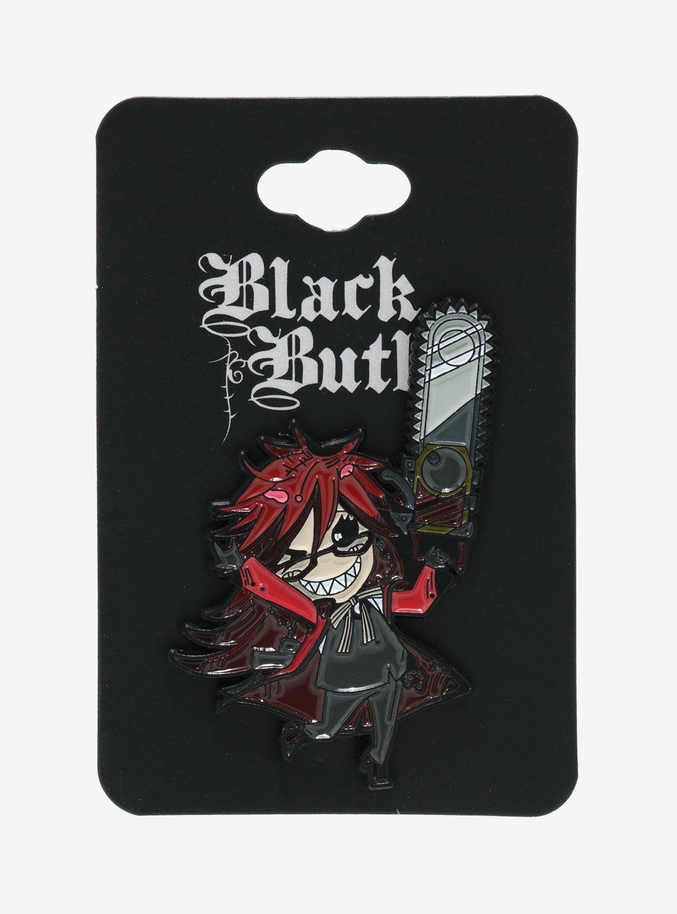 Black Butler Chibi Grell Enamel Pin, , alternate