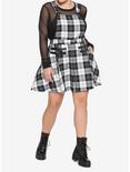 Black & White Plaid Pleated Skirtall Plus Size, 2TONE, alternate