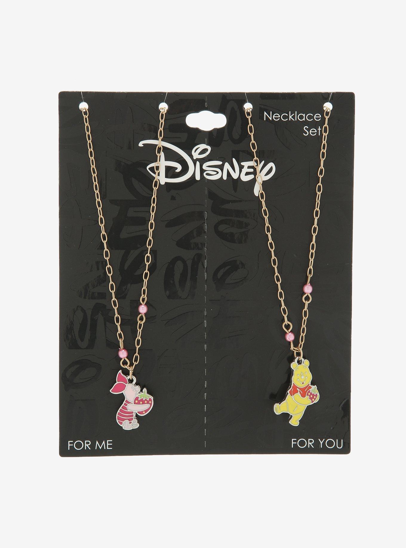 Disney Winnie The Pooh Piglet & Pooh Bear Strawberry Best Friend Necklace Set, , alternate