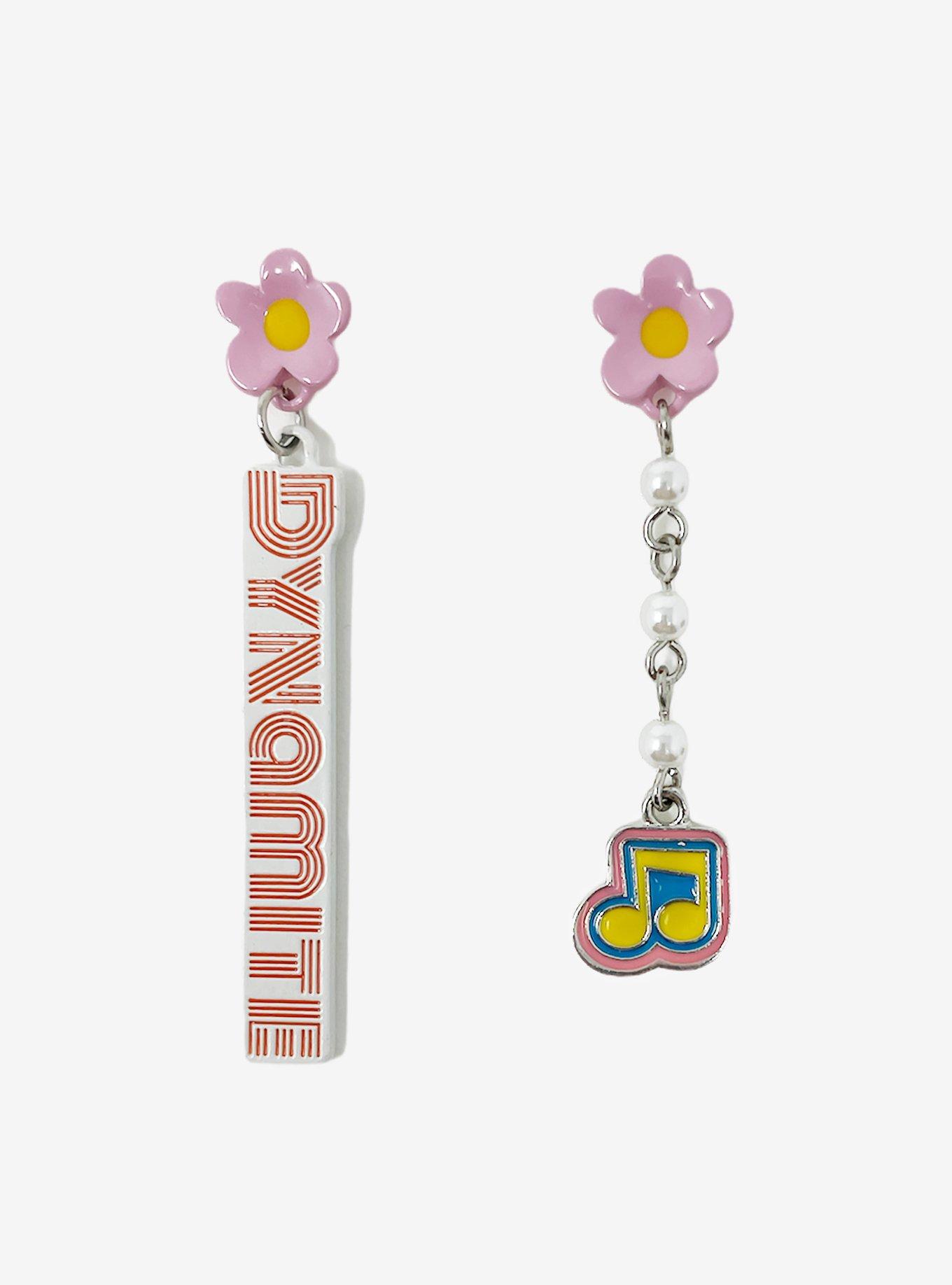 TinyTAN Dynamite Mismatch Earrings Inspired By BTS, , alternate