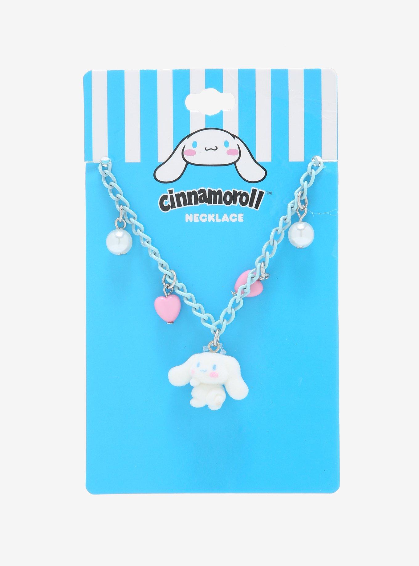 Cinnamoroll Hearts & Pearls Charm Necklace, , alternate