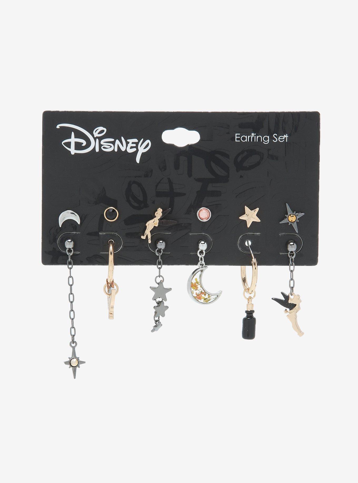 Disney Peter Pan Tinker Bell Mismatch Earring Set, , alternate