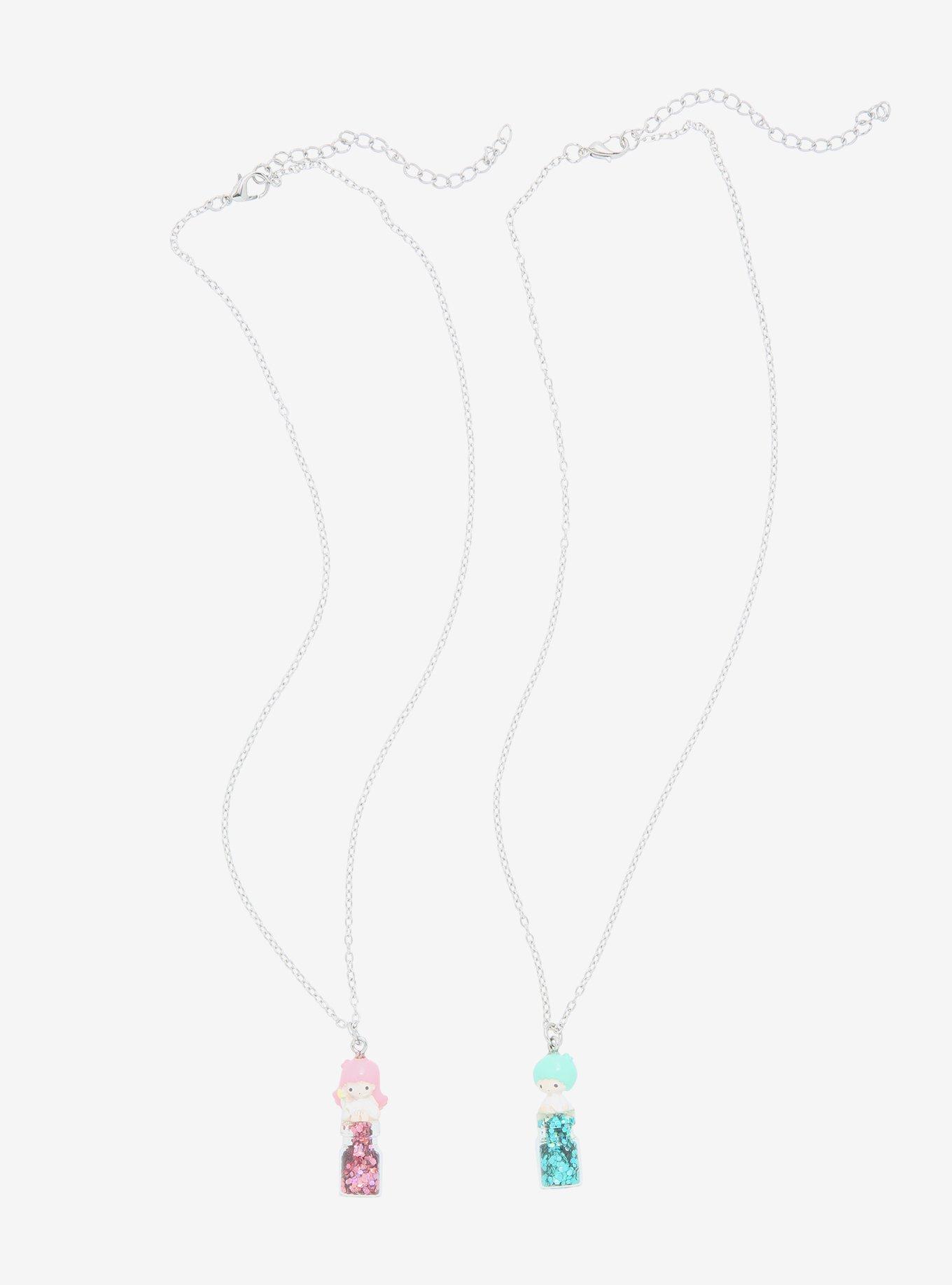 Little Twin Stars Glitter Jar Besties Necklace Set, , alternate