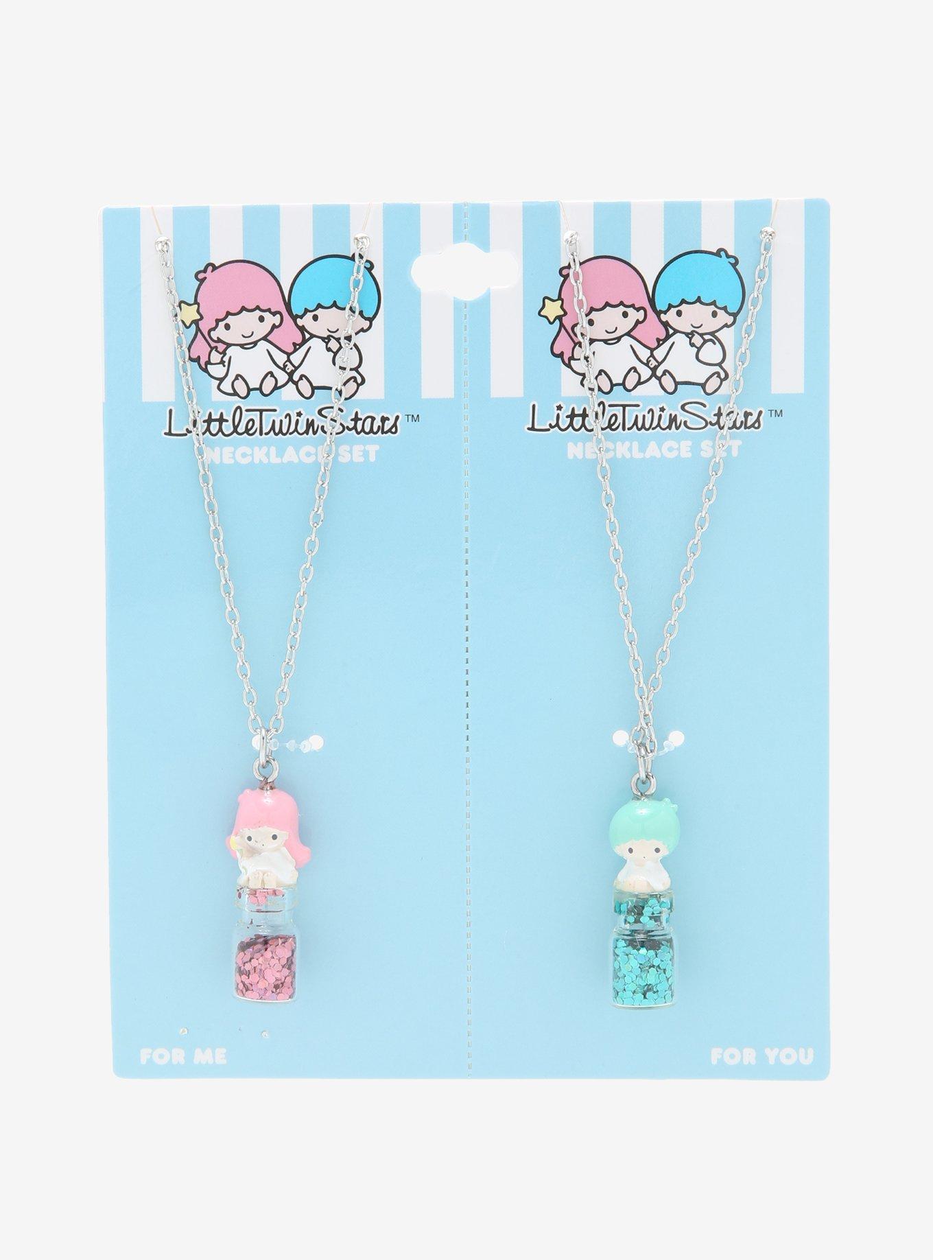 Little Twin Stars Glitter Jar Besties Necklace Set, , alternate