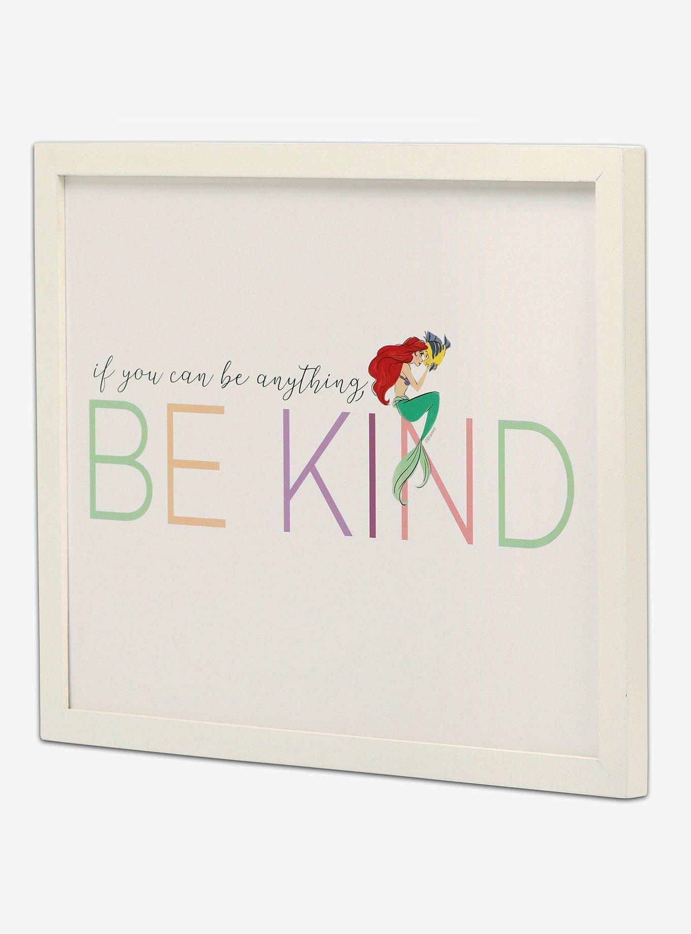 Disney The Little Mermaid Ariel Princess Be Kind Framed Wall Decor, , alternate