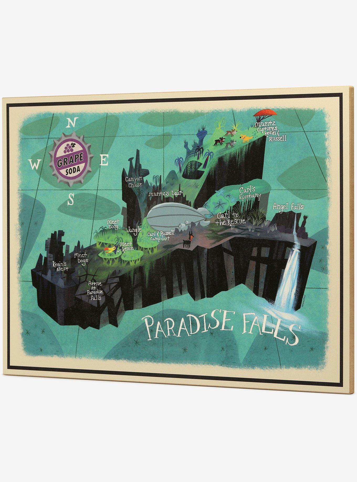Disney Pixar Up Map Wood Wall Decor, , hi-res