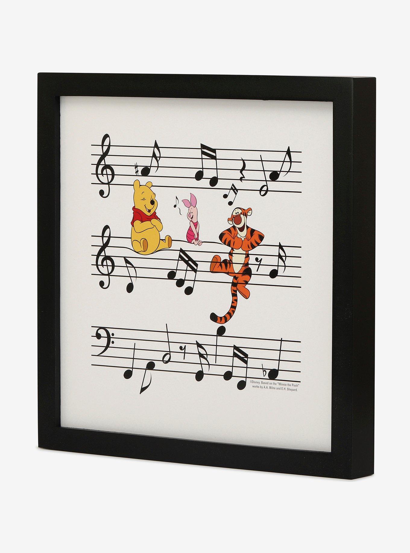 Disney Winnie The Pooh Pooh And Friends Music Notes Framed Wall Decor, , alternate