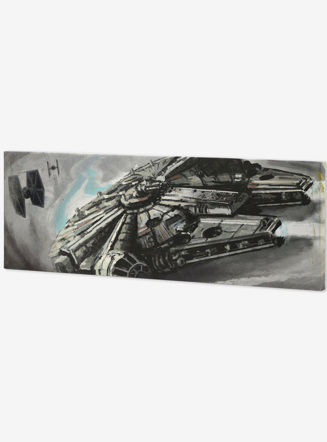 Star Wars Millenium Falcon Canvas With Backer Wall Decor, , hi-res
